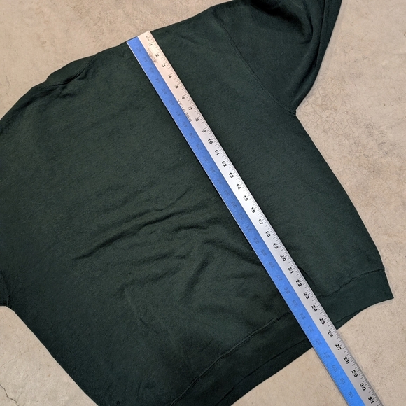 VTG 90s Fruit Of The Loom New York Crew Neck Green Mens XL Flaws - Picture 8 of 8